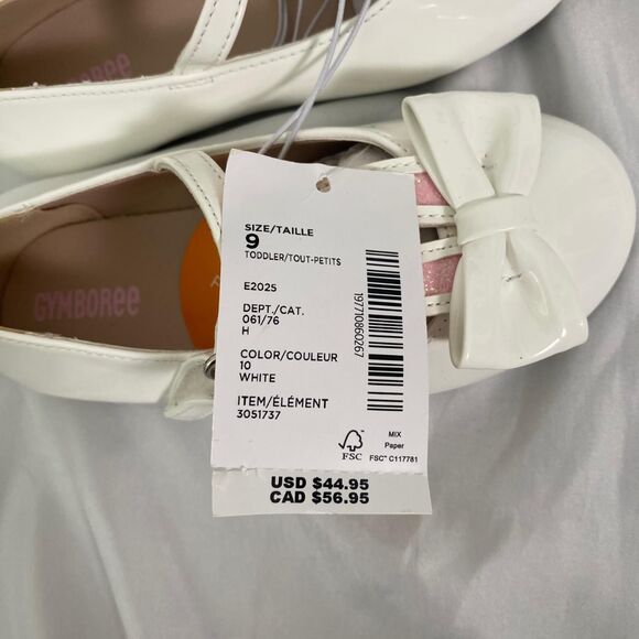 Gymboree Adorable Bunny Ear Ballerina Shoes NWT Size 9 Toddler - Picture 3 of 6